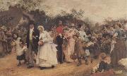 Sir Samuel Fildes The Wedding Procession Spain oil painting artist